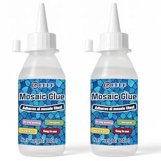 GDDP 200ml Clear Mosaic Tile Glue, Waterproof and Moisture Proof Fast Drying, for DIY Crafts, Suitable for Glass, Tile