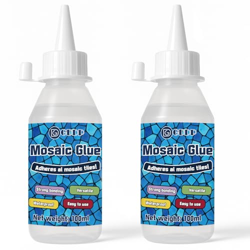 GDDP 200ml Clear Mosaic Tile Glue, Waterproof and Moisture Proof Fast Drying, for DIY Crafts, Suitable for Glass, Tile