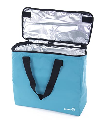 Image of Mintra Insulated Cooler Bag - 14.5inH x 15.75inW x 6.5inD - Beach Bag, Large Reusable Bag for Shopping, Groceries, Picnics, Camping, Beach, Parties, Drinks, Beer, Water