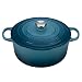 Le Creuset LS2501-286MSS Enameled Cast Iron Signature 7.25QT. Round Dutch Oven-Marine, 7.25 Quart
