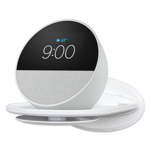 PUUUCI Wall Mount Shelf Compatible with Echo Spot Echo Pop Echo Dot HomePod Mini Google Home with Cord Storage Easy Installation Fits Devices up to 10lbs