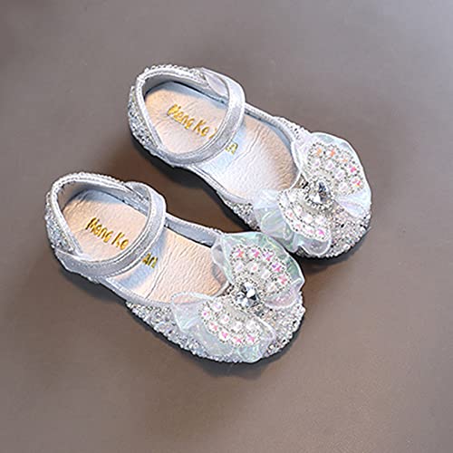 Toddler Girls Dress Shoes Mary Jane Ballet Flats Rhinestones Bows Softy Girl School Party Wedding Princess Sandals2