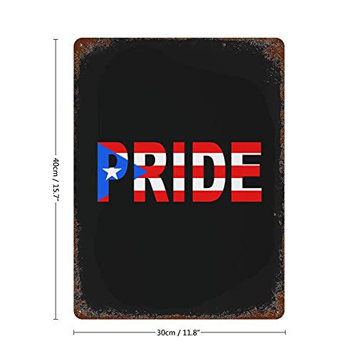Cartel de Puerto Rico de metal para decorar tu terraza con orgullo boricua 2