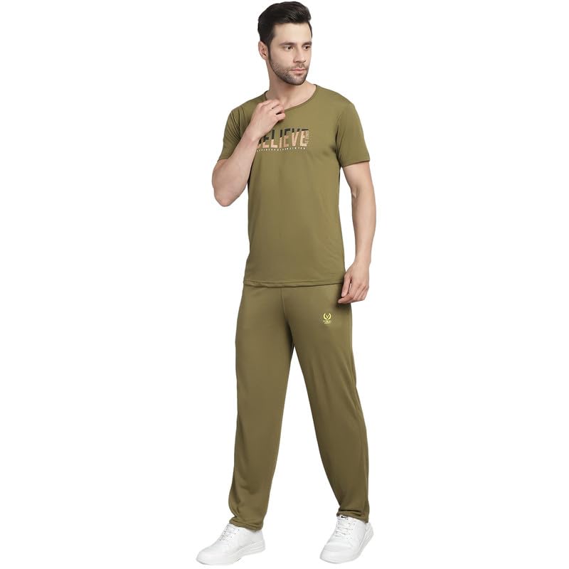 Image of VIMAL JONNEY White Cotton Printed CO-ORD Set Tracksuit for Men-T PRT 23 WHT D10 WHT. 02-P
