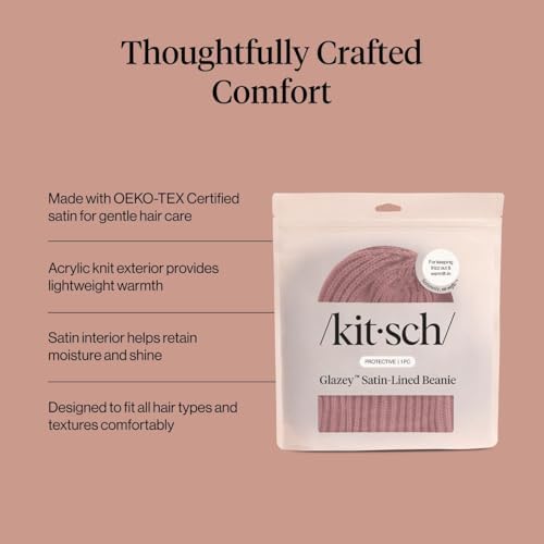 Kitsch Glazey™ Satin Lined Beanie for Men and Women - Blush - 2