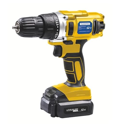 Parafusadeira Furadeira 12v 16 Pçs Bateria Maleta Tramontina