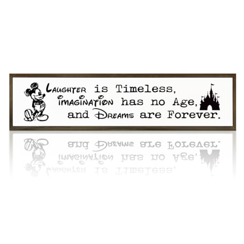 Inspirational Wooden Sign, Hanging Framed Wood Signs, Decorative Wooden Box Sign, Rustic Tabletop Decor, Motivational Home Office Classroom Decor, I Work So We can Go to Disney Signs