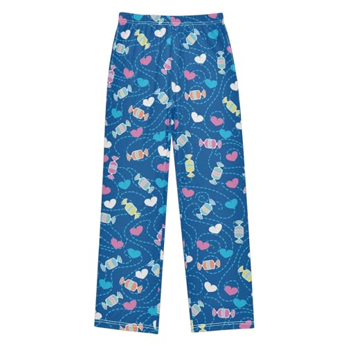 Candy and Love Boys Long Pants Soft Trousers Elastic Waist Kids Lounge Bottoms with Pockets S-XL