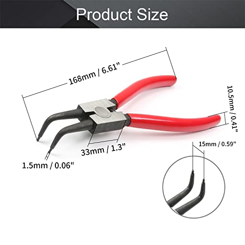 Alicate circular Utoolmart 17,78 cm 45Aço com alça de PVC alicates de anel de encaixe externo Alicat