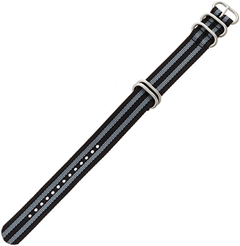 HDT ZULU Zul Ballistic Nylon Band BZ-4, JB (Silver Buckle), 20mm, Silver