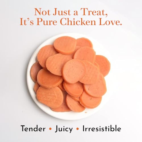 Image of PETS EMPIRE O'Dog Chicken Circular Chips, Healthy Dog Treats, Chewy Dogs Bites for Training and Feeding, Made with Real Chicken, Non-Vegetarian Pup Snacks for Dogs, Puppies - 100g