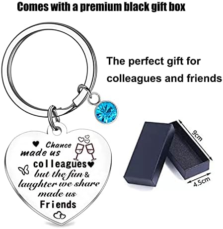 Leaving Gifts for Colleagues Keyring Gifts Chance Made Us Colleagues,Best Coworker Gift Thank You Gift Keychain for Women Work Bestie Friend Leaving,Appreciation Keyring Gift with Gift Box