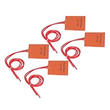 gernie 4 Piece Set Heat Mat 12V Silicone Heater Flexible Pad 120 150C Silicone Heating Pad Silicone Rubber Heating Pad Dc 12V 20W Immersion Heaters