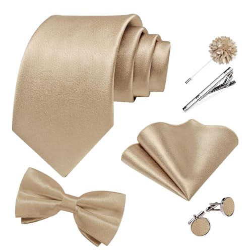 DiBanGu Mens Shiny Satin Vest Tie Set 8PCS Solid Waistcoat and Pre-tied Bowtie Shawl Collar Dress Vest for Wedding Formal4