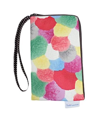 Image of Taianda Women Phone Wristlet Wallet Pouch, Dual Slots (Puffer Ball)