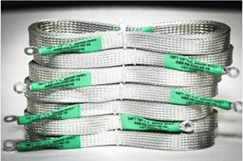 1/2″ X 5' Flat Tinned Copper Ground Braid, Medium Grade