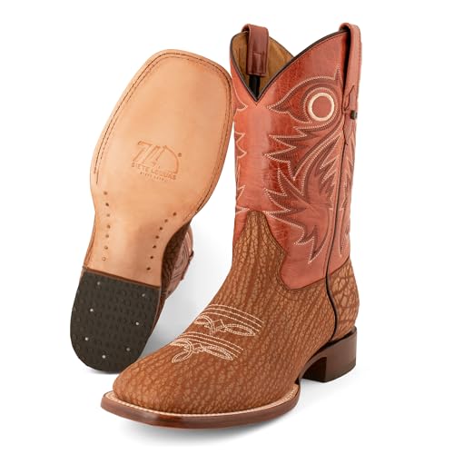 Men's Genuine Bull Neck Leather Rodeo Boot Leather Sole Style 15573