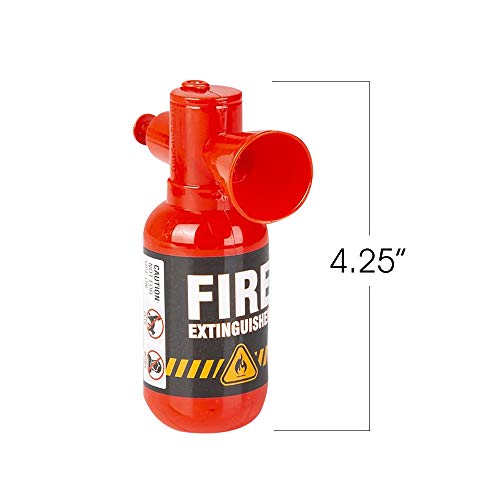 ArtCreativity Mini Fire Extinguisher Squirter Toys, Set of 3, 4.25 Inch Water Extinguisher with Realistic Design, Fun Outdoor Summer Toys, Great Fireman Toys for Kids, Novelty Gag Gift Item