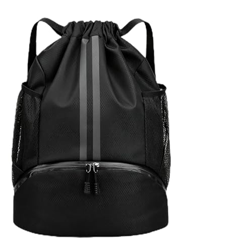 Sac de sport avec compartiment à chaussures, sac de gym à cordon, sac à dos de sport imperméable pour femmes e