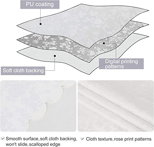 Image of Smiry Rectangle Table Cloth, Waterproof Heavy Duty Vinyl Tablecloths, Wipeable Washable Table Cover for Kitchen and Dining Room (White, 54 inch X 78 inch)