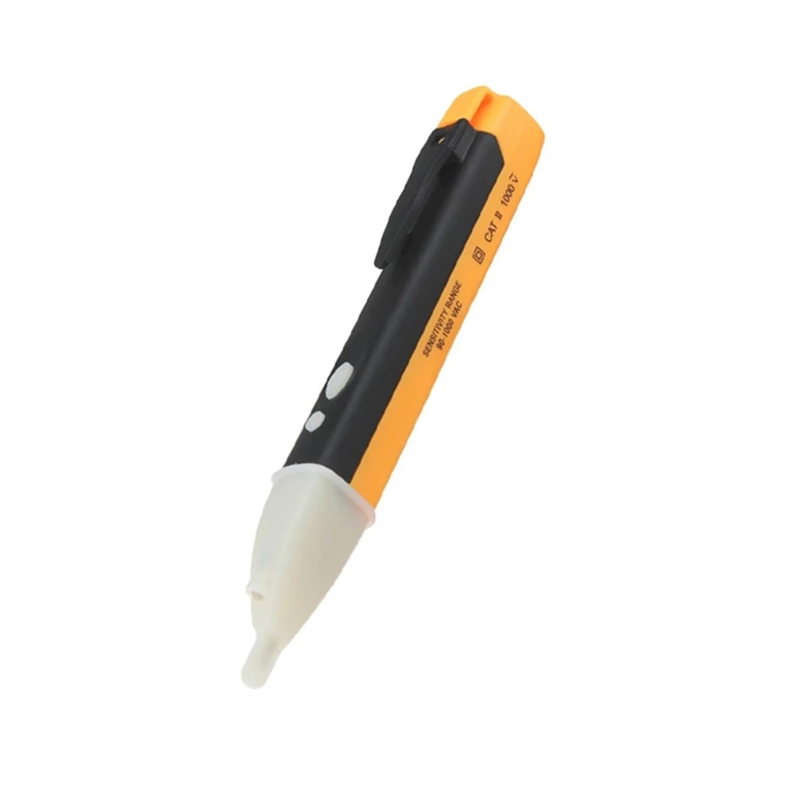 AVIMYA Rilevatore di Tensione 90-1000V Penna Indicatore Elettrico Sensore LCD Presa a Muro Rilevatore di Tensione CA Senza Contatto Strumento for Elettricista (Color : Two Button-Yellow)
