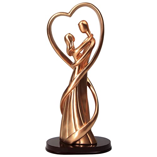 Norrclp Modern Decor Couple Statue, Valentine's Day Decorations Couple Sculpture For Home Decor, Wedding (Coppery) #TOP13