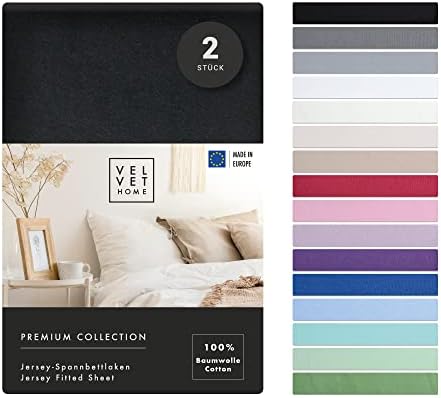 VelvetHome Dziecięce Prześcieradło z gumką 60x120cm | 100% Bawełna czesana | Made in EU | 165gsm | Prześcieradło 60x120 | na łóżeczko dziecięce 60x120 | Jakość Premium | Piękne Kolory
