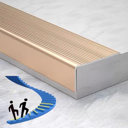 Nez de marche alu 90cm profilé d'escalier extérieur bande antidérapante