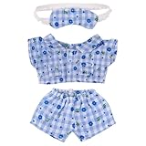 Ensemble complet: Vous recevrez un ensemble de vêtements de poupée bleue dans le forfait, y compris 1 pyjamas, 1 pantalon de sommeil et 1 masques pour les yeux, le kit complet peut répondre aux utilisations et aux besoins de votre poupée. Les poupées ne sont pas incluses.