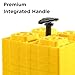 Hantinstom Heavy Duty RV Leveling Blocks Anti-Slip Design with Superior HDPE Material Stackable Jack Blocks-Features Interlocking Design & Includes Handle and Bag RV Secure Blocks for 10Pac