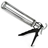 G4GADGET Skeleton Caulking Gun 310ml Heavy Duty Applicator for Sealant, Silicone, Caulk & Adhesives – Black Metal Frame, Smooth Trigger Action