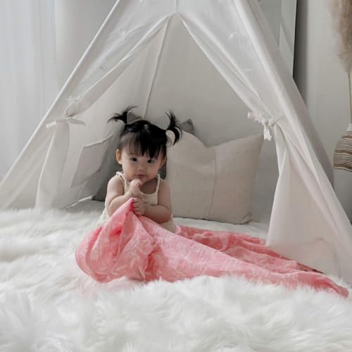 Image of aden + anais Essentials Muslin Swaddle Blankets for Baby Girls and Boys, Newborn Receiving Blanket for Swaddling, 100% Cotton Baby Swaddle Wrap, 4 Pack, Flower's Bloom