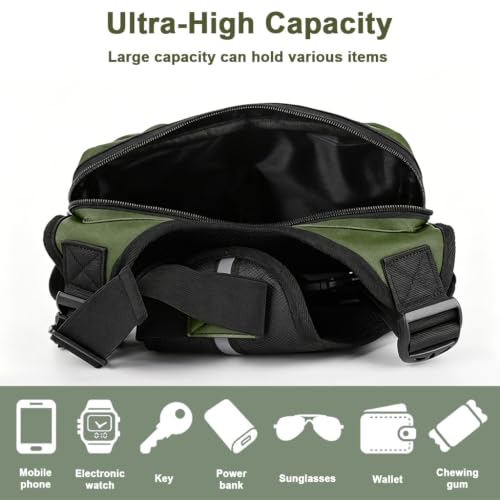 Image of GUSTAVE Chest Bag for Men Women Black Tactical Vest Bag Waterproof Multi-pockets Adjustable Rig Bag for Running, Cycling, Sports, Workouts, Outdoor