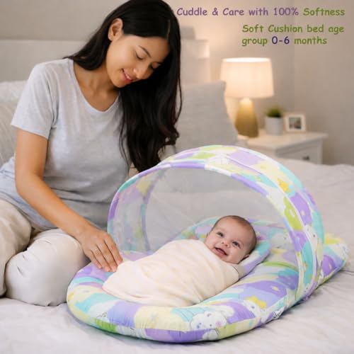 Image of Infantbond Baby All Season Use Hospital Essential Combo | Gift Pack | Baby Products | Maternity Essentials | Bedding Set (60 Items)(0-6 Months) (New Star Purpal 59)(Colours May Vary)
