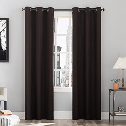 Sun Zero Cyrus Thermal 100% Blackout Grommet Curtain Panel Pair