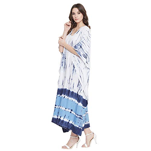 Image of Oussum Women Kaftan Plus Size Polyester Summer Lightweight Caftan Swimsuit Cover Ups Maxi African Mumu Lounge House Dress