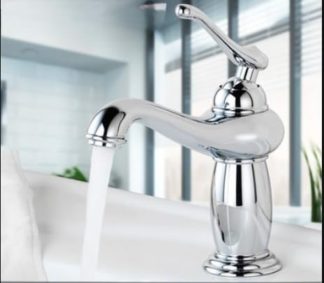 Robinet de lavabo en laiton chromé de qualité supérieure pour vasque