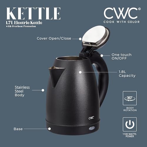 Tetera eléctrica COOK WITH COLOR acero negro 1.7L miniatura 3