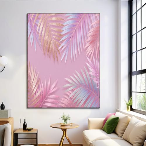 Impresión sobre lienzo de palmeras modernas en gran formato 70x100 2