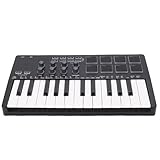 Fafeicy 25-Tasten-MIDI-Keyboard-Controller, Tragbare Klaviertastatur mit...