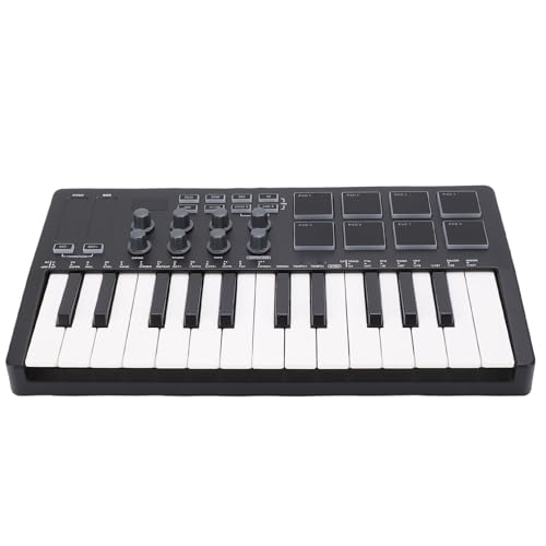 Alomejor Midi Keyboard Controller, 25 Keys, Bluetooth, 2000mAh