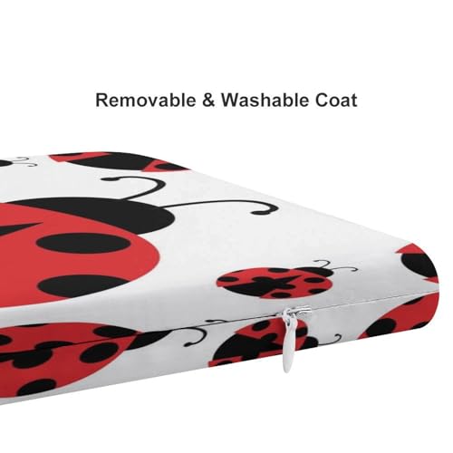 Cojín viscoelástico Funny Ladybug contra dolor al sentarse tapete suave para silla oficina 5