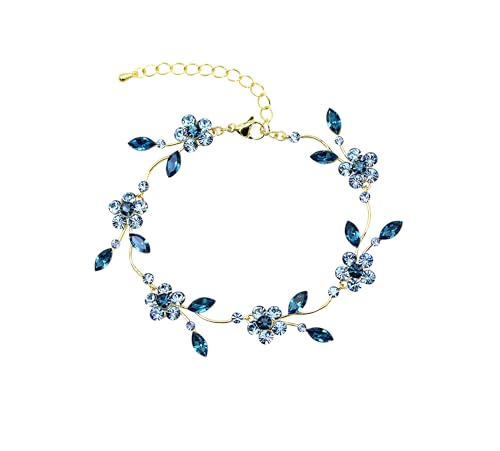 Image of Faship Gorgeous Rhinestone Crystal Floral Necklace Earrings Set