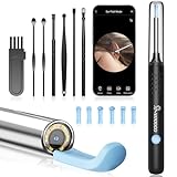 耳かきカメラ1920P 耳掻き カメラ付き3.5mm 極細レンズ イヤースコープ 防塵カバー IP67防水ライト付耳かき 温度制御 6LEDライト ワイヤレスWiFi みみかき耳掃除 iOS/Android対応 Type-c充電