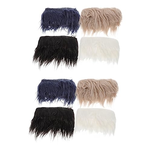 Barbes de gnomes en fausse fourrure Lurrose lot de 2 bandes tissu doux