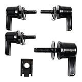 WYNMOTO Saddlebag Lever Lock Fastener Bolt Nut Mounting Security Hardware Theft Deterrent System Twist Block For Harley Davidson Touring Road Street Glide Ultra Electra RoadKing Heritage Softail Black