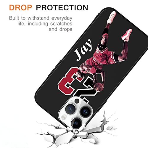 Custom Name Basketball Player Jersey Case For Iphone 14 13 12 8 7 6 X Xs 11 Pro Max Plus Mini, Personalized Legendary Basketball Athlete Theme Sport Soft Protective Phone Cases For Men Boys Funda #TOP3