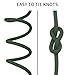 NewDoar CE & UIAA Certificated 18KN Static Climbing Rope 10mm (3/8in) High Strength Accessory Cord Double Braid Safety Rope for Prusik Hauling Dragging(ArmyGreen 10mm,98ft)