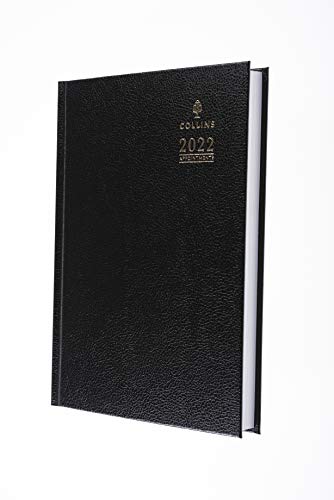 Collins Desk A5 Day to a Page with Appointments 2022 Diary - Black