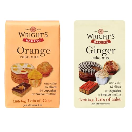 Wright's Baking Ginger & Orange Cake Mix 500g Selection Pack Can Bake light & moist cakes, slices, muffins or cupcakes